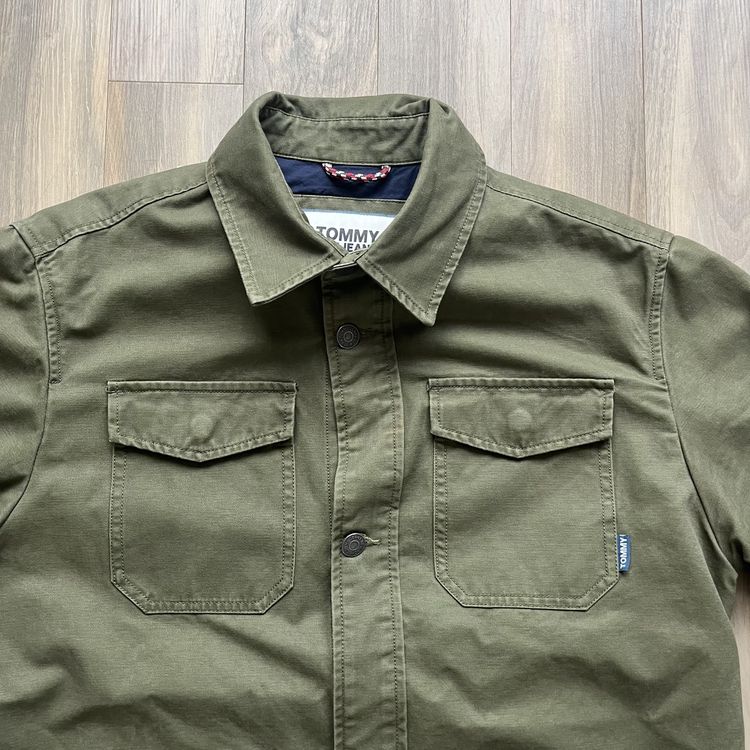 Tommy Hilfiger Jeans Vintage Graphic Utility Jacket Overshirt, Khaki image 4